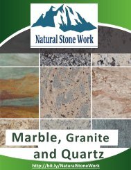 Catálogo de Natural Stone Work (inglés)