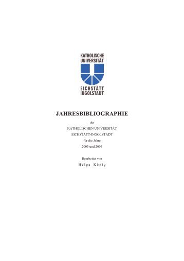 JAHRESBIBLIOGRAPHIE - OPUS Bayern