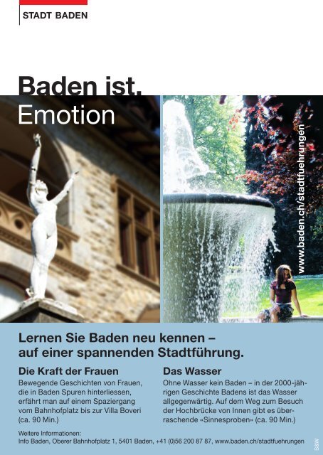 Baden ist. Kultur - Veranstaltungen - Baden