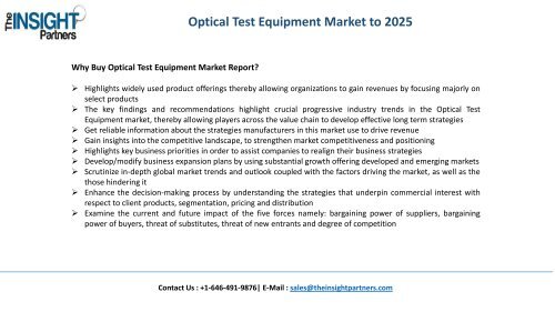 Optical Test Equipment Market to 2025