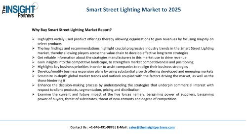 Global Smart Street Lighting Market to 2025