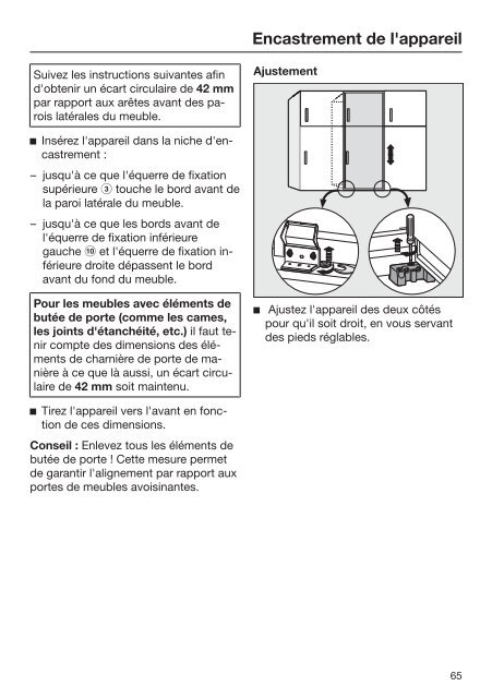 Miele KFN 37132 iD - Mode d'emploi et instructions de montage