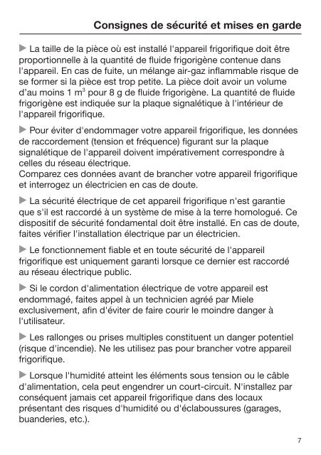 Miele KFN 37232 iD - Mode d'emploi et instructions de montage