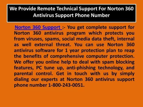 18002430051 Norton 360 Customer Support Number 