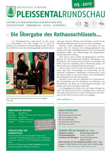 PLEISSENTAL-RUNDSCHAU 05/2017