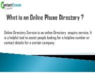 What is an online phone directory?