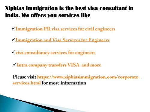 Corporate immigration services