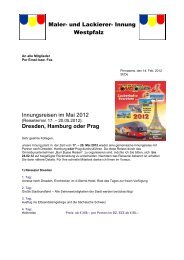 Maler- und Lackierer- Innung Westpfalz Innungsreisen im Mai 2012 ...