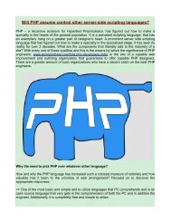 Will PHP assume control other server-side scripting languages