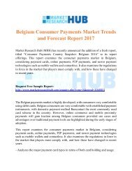 Belgium Consumer Payments Market Trends and Forecast Report 2017