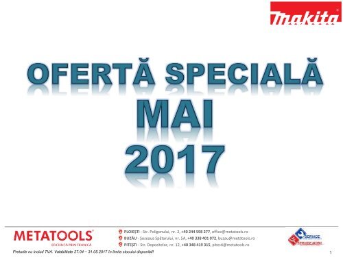 Oferta Makita Mai 2017