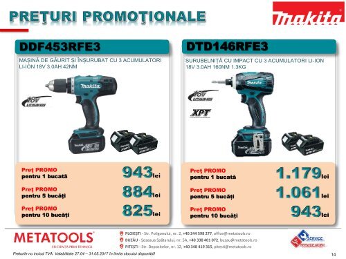 Oferta Makita Mai 2017