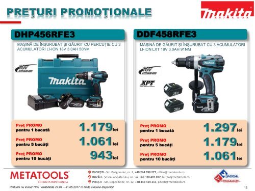 Oferta Makita Mai 2017