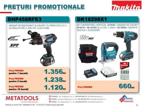 Oferta Makita Mai 2017