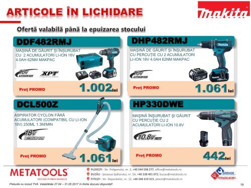 Oferta Makita Mai 2017