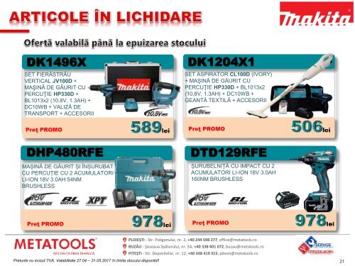 Oferta Makita Mai 2017