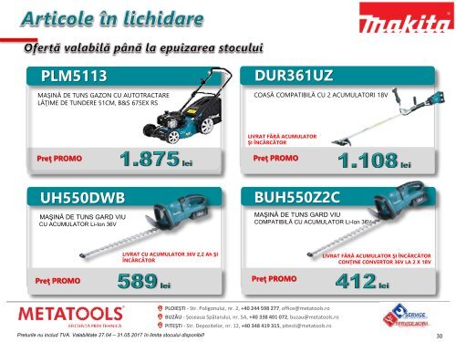 Oferta Makita Mai 2017