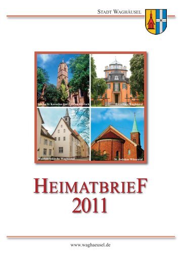 Heimatbrief 2011 - Stadt Waghäusel