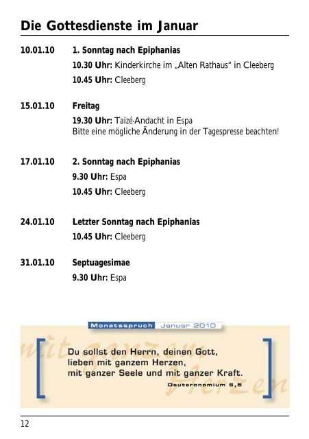 Termine - Evangelische Kirchengemeinden Cleeberg und Espa