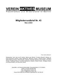 Mitgliederrundbrief Nr. 43 - Verein Aktives Museum