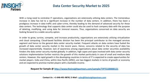 Worldwide Data Center Security Market Strategies, Future Trends and Forecast to 2025 |The Insight Partners 