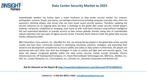 Worldwide Data Center Security Market Strategies, Future Trends and Forecast to 2025 |The Insight Partners 