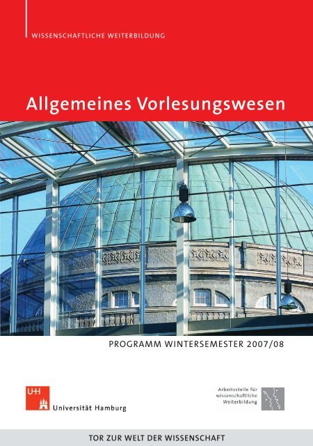 Allgemeines Vorlesungswesen - Universität Hamburg - Fachbereich ...