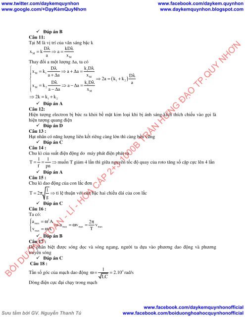 Đề thi thử THPTQG 2017 Vật Lý THPT Lê Lợi THPT Ninh Hải Nguyễn Đức Mậu Phan Bội Châu Lần 3 Nam Đàn Lần 2 có lời giải