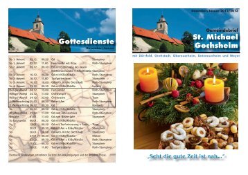 St. Michael Gochsheim Gottesdienste - Ev. Kirchengemeinde ...