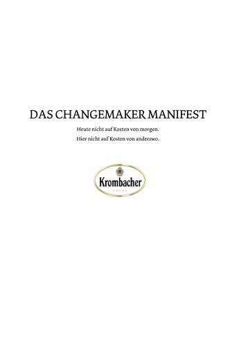 DASCHANGEMAKERMANIFEST - Utopia.de