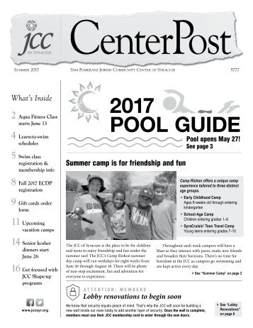 2017 Pool Guide and Summer CenterPost