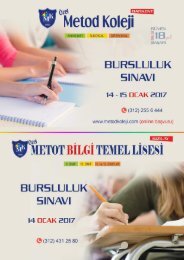 Metod Koleji Dergisi - 3. Sayı (Aralık 2016)