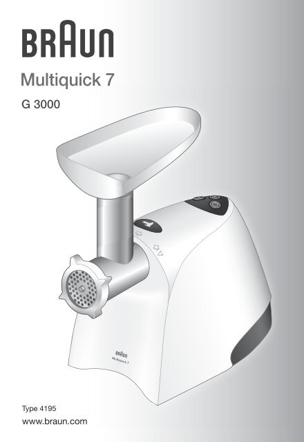 Multiquick 7 - Braun Consumer Service spare parts use instructions ...