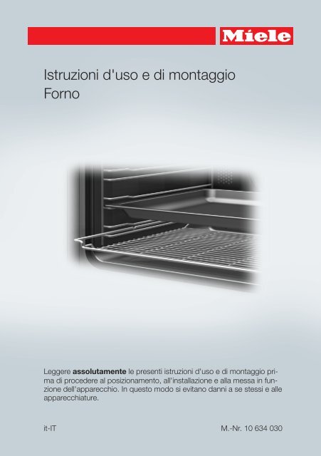 Miele H 2265 B Active - Istruzioni d'uso/Istruzioni di montaggio