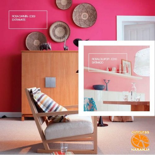 Catálogo guía del color para INTERIORES de pinturas NARANJA