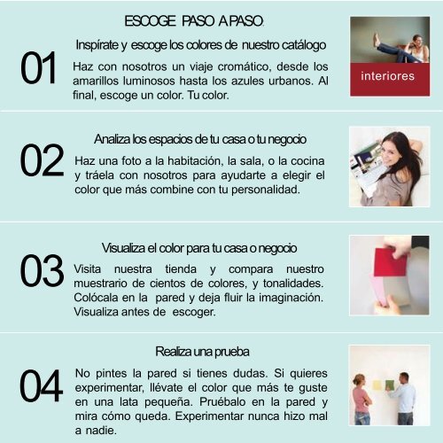 01 02 03 04 Escoge Paso A