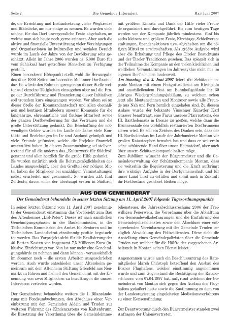 Informationsblatt Nr. 3/07