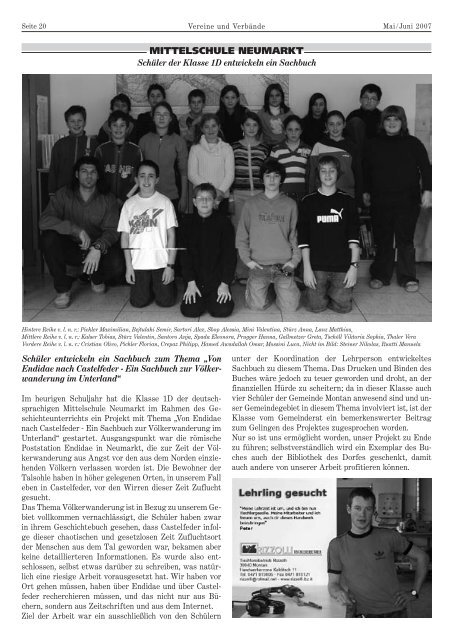 Informationsblatt Nr. 3/07