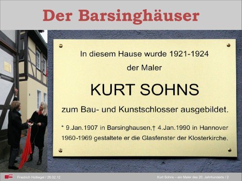 Kurt Sohns ein Maler des 20. Jahrhunderts