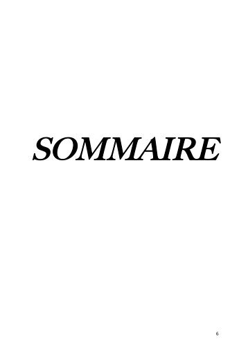 SOMMAIRE