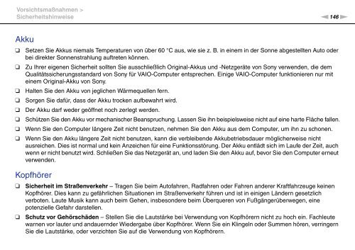 Sony VPCSE2K9E - VPCSE2K9E Mode d'emploi Allemand