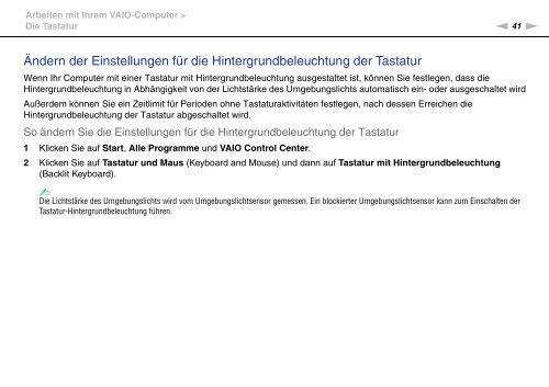 Sony VPCSE2K9E - VPCSE2K9E Mode d'emploi Allemand