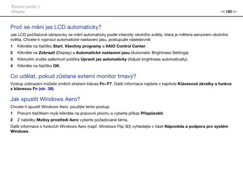 Sony VPCSE2K9E - VPCSE2K9E Mode d'emploi Tch&egrave;que