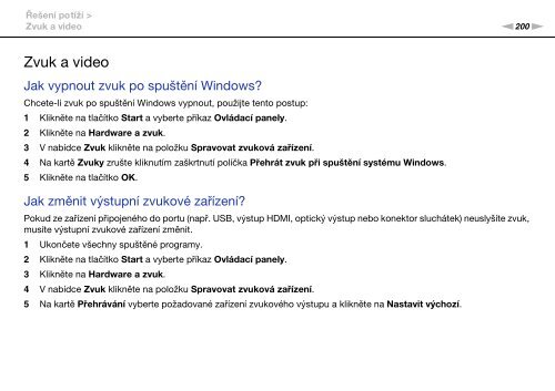 Sony VPCSE2K9E - VPCSE2K9E Mode d'emploi Tch&egrave;que