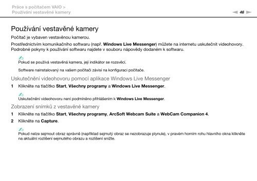 Sony VPCSE2K9E - VPCSE2K9E Mode d'emploi Tch&egrave;que