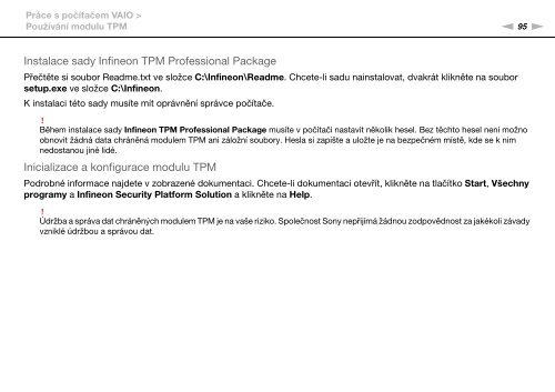 Sony VPCSE2K9E - VPCSE2K9E Mode d'emploi Tch&egrave;que