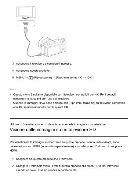 Sony ILCE-5000 - ILCE-5000 Manuel d'aide (version imprimable) Italien