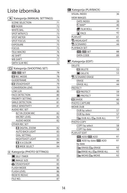 Sony HDR-CX500E - HDR-CX500E Mode d'emploi Croate