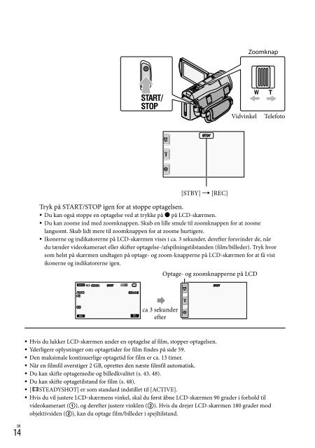 Sony HDR-CX500E - HDR-CX500E Consignes d&rsquo;utilisation Danois