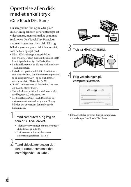 Sony HDR-CX500E - HDR-CX500E Consignes d&rsquo;utilisation Danois